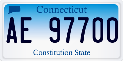 CT license plate AE97700