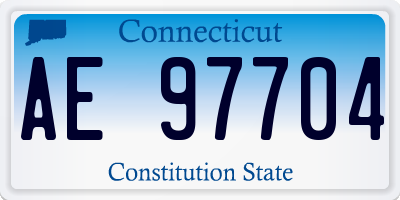 CT license plate AE97704