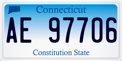 CT license plate AE97706