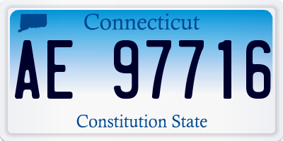 CT license plate AE97716