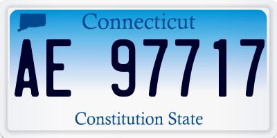 CT license plate AE97717