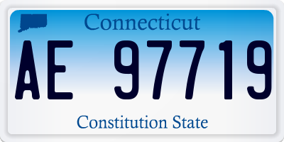 CT license plate AE97719
