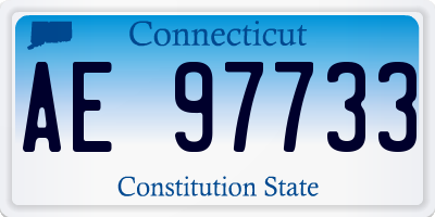 CT license plate AE97733