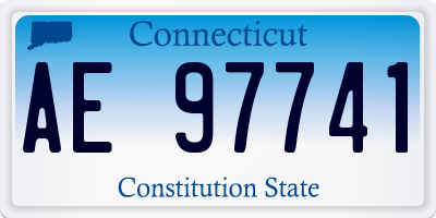 CT license plate AE97741