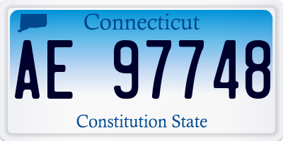CT license plate AE97748