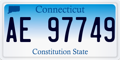 CT license plate AE97749