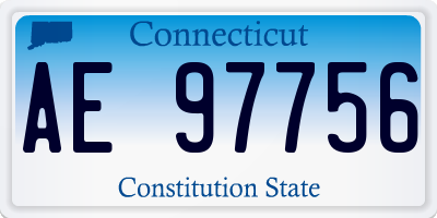 CT license plate AE97756