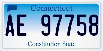 CT license plate AE97758
