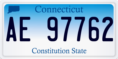 CT license plate AE97762