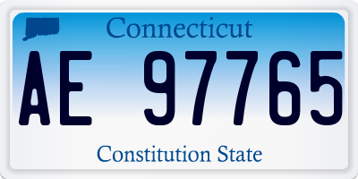 CT license plate AE97765