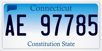 CT license plate AE97785