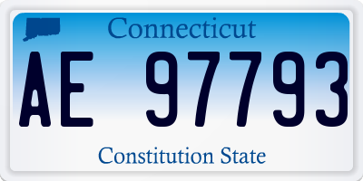 CT license plate AE97793