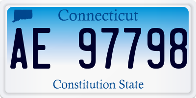 CT license plate AE97798