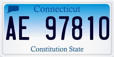 CT license plate AE97810