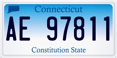 CT license plate AE97811