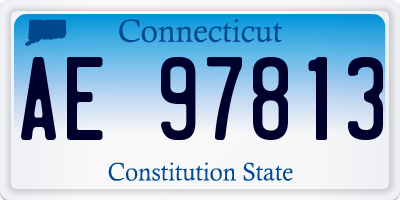 CT license plate AE97813