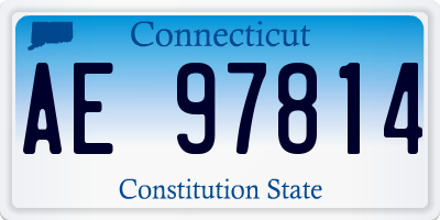 CT license plate AE97814