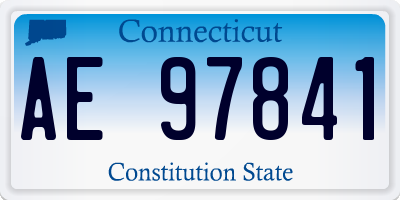 CT license plate AE97841