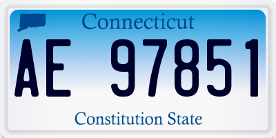 CT license plate AE97851