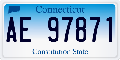 CT license plate AE97871