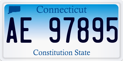 CT license plate AE97895