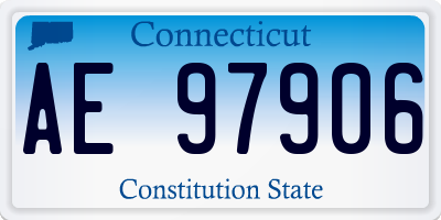 CT license plate AE97906