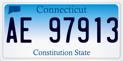 CT license plate AE97913