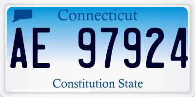 CT license plate AE97924