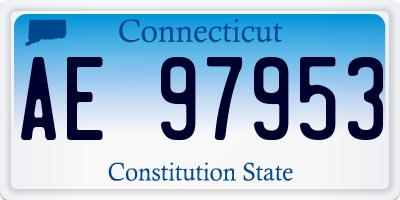CT license plate AE97953