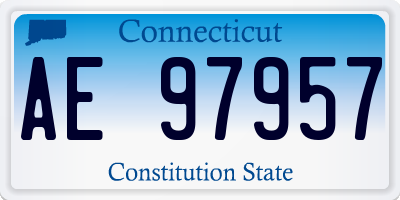 CT license plate AE97957