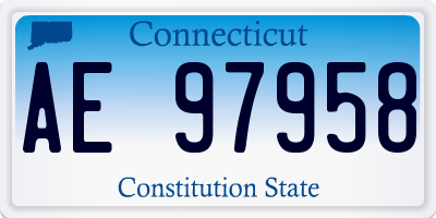 CT license plate AE97958