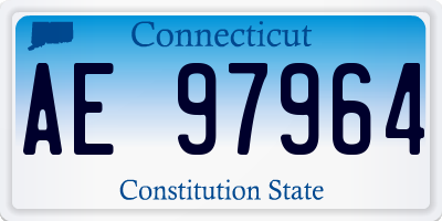 CT license plate AE97964
