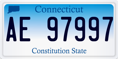 CT license plate AE97997