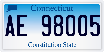 CT license plate AE98005