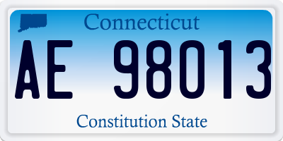 CT license plate AE98013