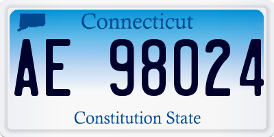 CT license plate AE98024