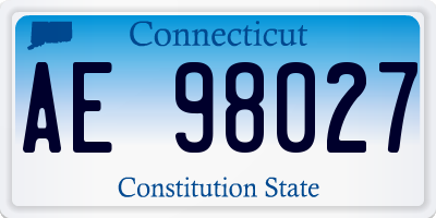 CT license plate AE98027