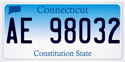 CT license plate AE98032