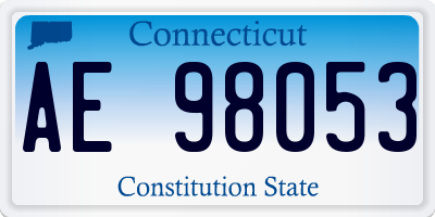 CT license plate AE98053