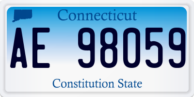 CT license plate AE98059