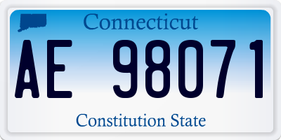 CT license plate AE98071