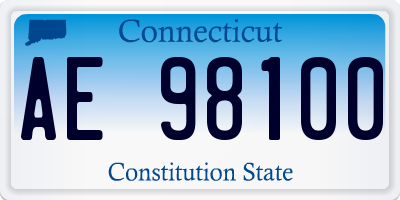 CT license plate AE98100