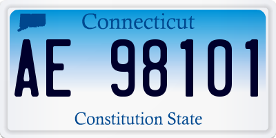 CT license plate AE98101