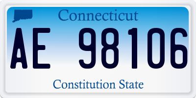 CT license plate AE98106