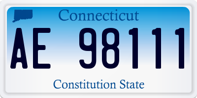CT license plate AE98111