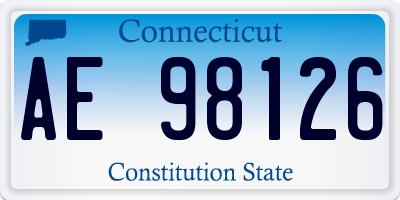 CT license plate AE98126