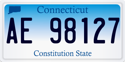 CT license plate AE98127