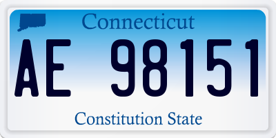 CT license plate AE98151