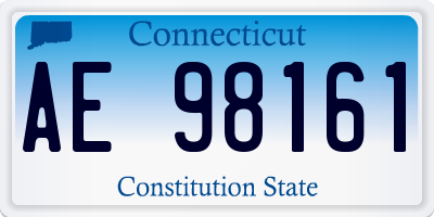 CT license plate AE98161