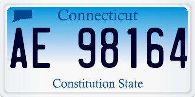 CT license plate AE98164